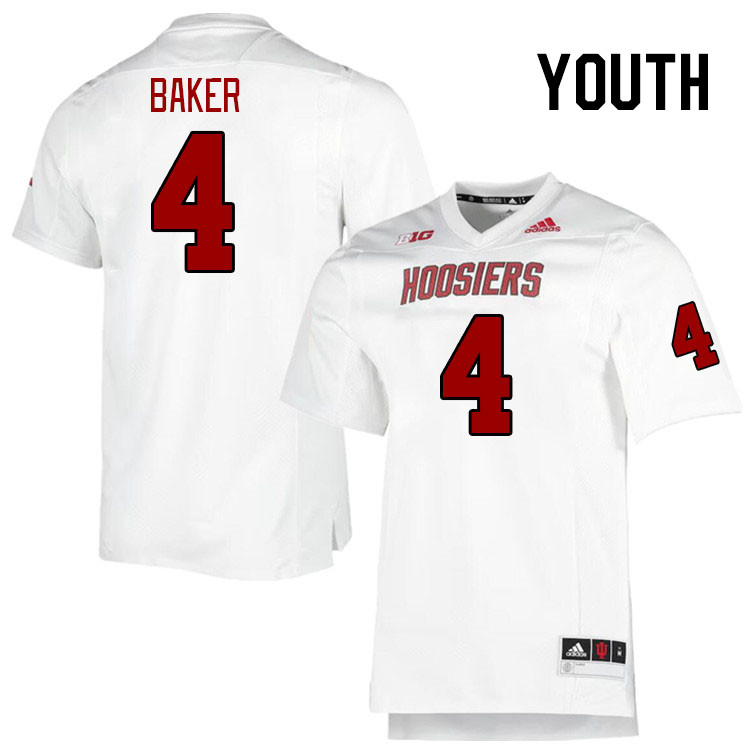 Youth #4 David Baker Indiana Hoosiers College Football Jerseys Stitched-Retro